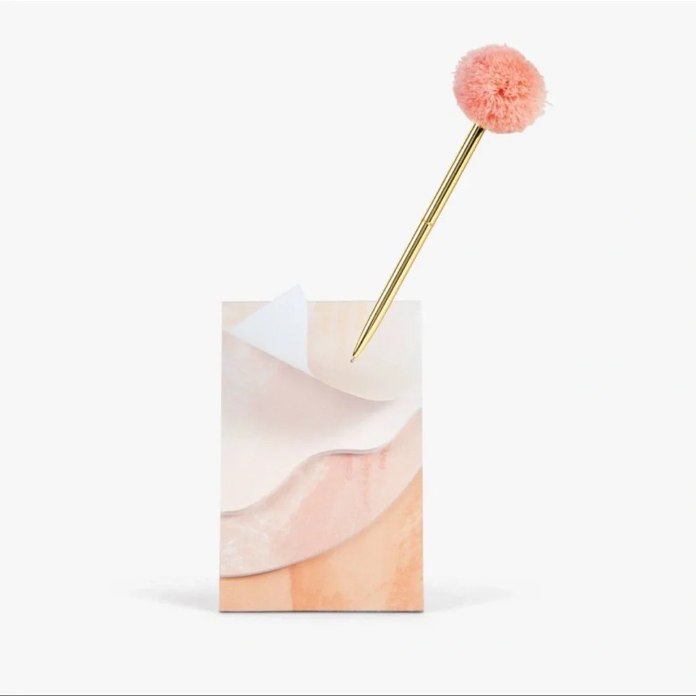 Garven Tiered Notepad with Pom Pen Set